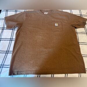 Carhartt Tan Logo Pocket Tee Size 2XL
